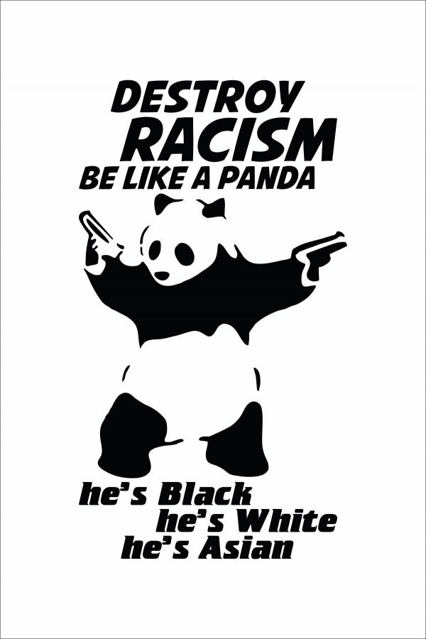 Destroy Racism Be Like Panda Men T-shirt