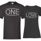 One Love Black T-shirt Men Women