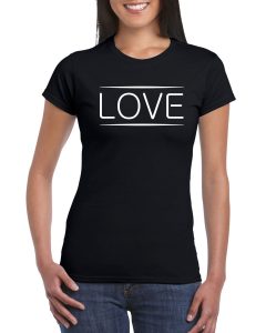 Love Black T-shirt Women